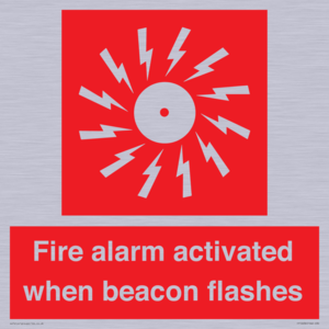 Fire alarm activated when beacon flashes